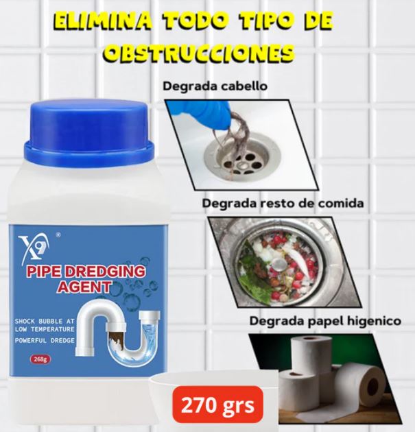 ⭐ Destapador Limpiador Drenaje Baño 260G