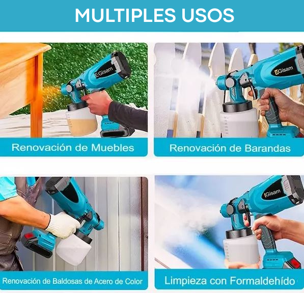 SprayPro Max™ Pistola pintura inalambrica tasbel 2 baterías