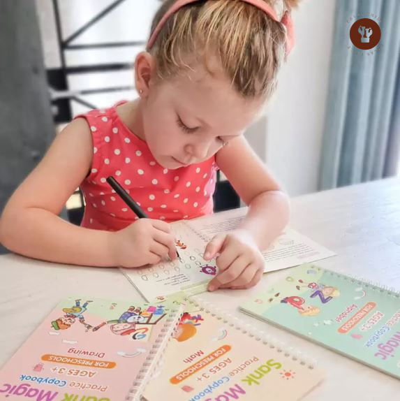 Magic Books - Set de 4 Libros Mágicos Caligrafía Montessori 📚🖋️