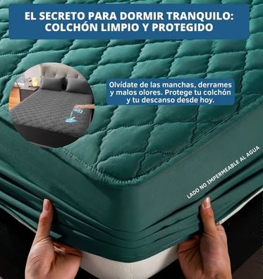 Cubre Colchón Impermeable Evita Manchas y Derrames
