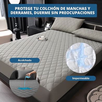 Cubre Colchón Impermeable Evita Manchas y Derrames