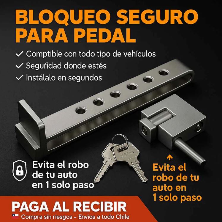 🔐 Bloqueador de Pedal Antirrobo + Candado UltraReforzado