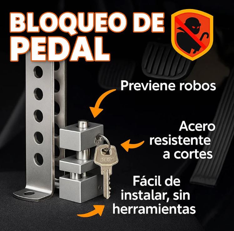 🔐 Bloqueador de Pedal Antirrobo + Candado UltraReforzado