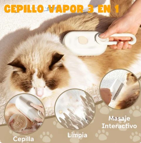Cepillo Vapor Mascotas