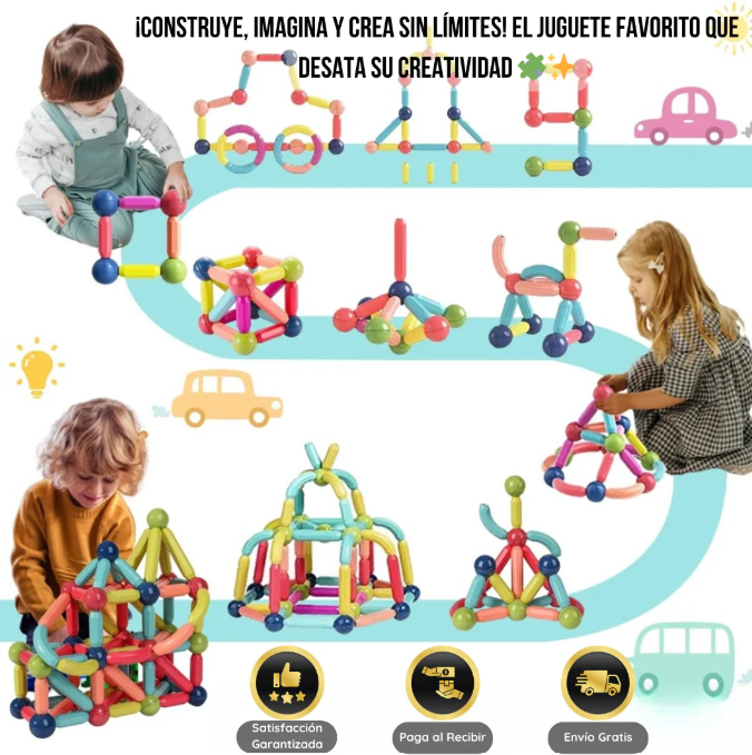 🧬 Bloques magnéticos 36 PCS 🏗️