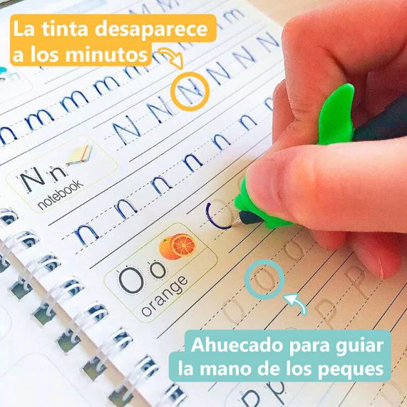 Magic Books - Set de 4 Libros Mágicos Caligrafía Montessori 📚🖋️
