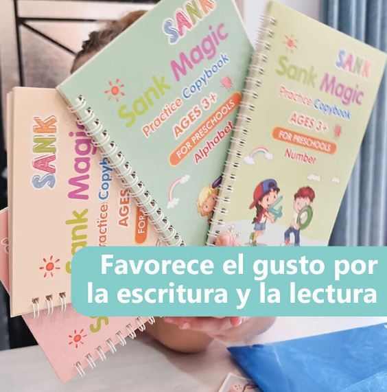 Magic Books - Set de 4 Libros Mágicos Caligrafía Montessori 📚🖋️