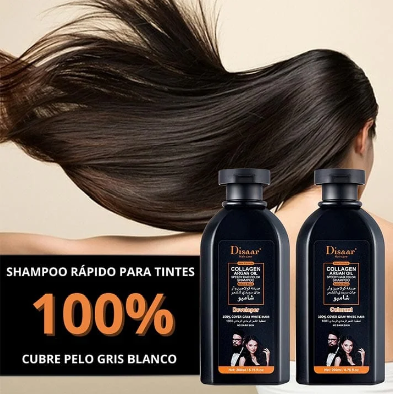 Shampoo Colorante Tinte Cubre Canas