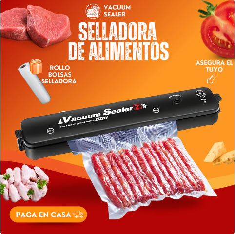 ¡Selladora Al Vacio Vacuum Sealer™ + 5 metros de Rollo Bolsas Selladoras GRATIS sólo por hoy!