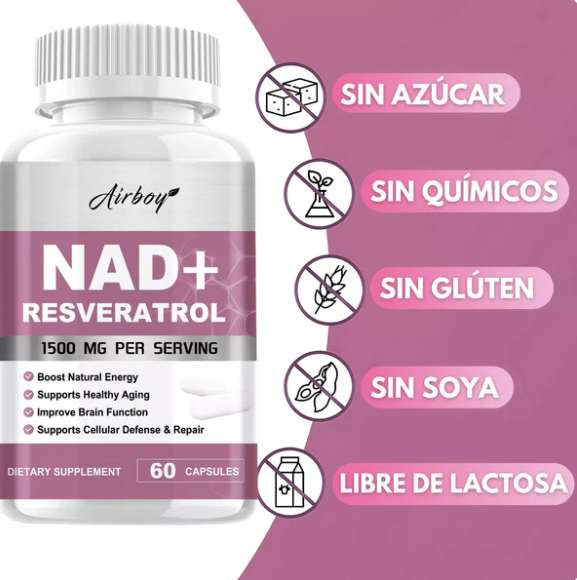 ⭐ NAD + RESVERATROL (60 CÁPSULAS) ⭐