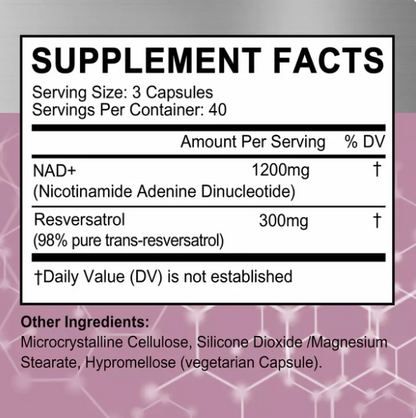 ⭐ NAD + RESVERATROL (60 CÁPSULAS) ⭐