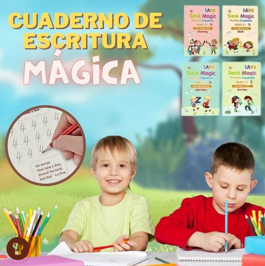 Magic Books - Set de 4 Libros Mágicos Caligrafía Montessori 📚🖋️