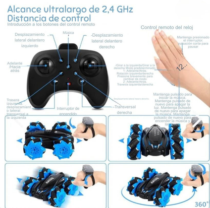 TurboStunt 360™ l Auto Acrobático Control Remoto