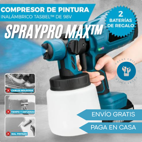 SprayPro Max™ Pistola pintura inalambrica tasbel 2 baterías
