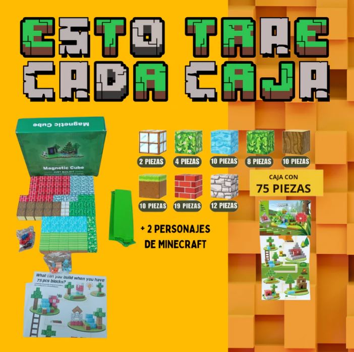 BlockWorld Magnéticos™ l BLOQUES 75 PIEZAS