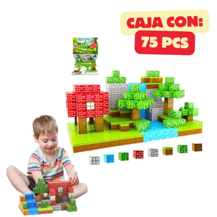 BlockWorld Magnéticos™ l BLOQUES 75 PIEZAS