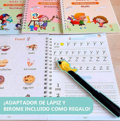 Magic Books - Set de 4 Libros Mágicos Caligrafía Montessori 📚🖋️